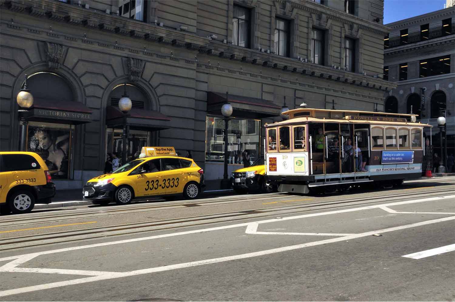 USA, Kalifornie, California, San Francisko, San Francisco, tramvaj, tram